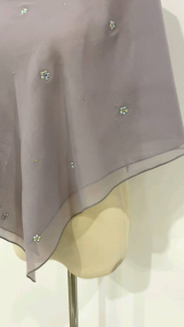 NARA Bawal Manik Korean Diamond B45 Tudung Bawal Cotton Batu Tabur Bunga Minimalist Bidang 45 ILYANIS