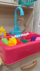 EducratePH Kitchen Sink Toy – Pretend Play Washing Set for Kids