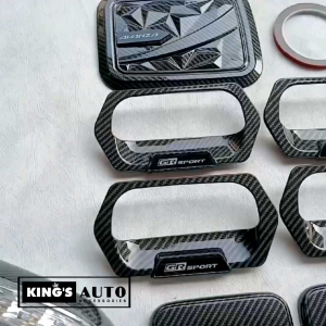 Paket Handle Outer Pintu Tank Cover Cover Spion Avanza 2004 - 2011 GR Carbon Glossy