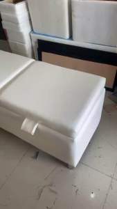 เฟอร์นิเจอร์เก้าอี้สตูล กล่องเก็บของ รุ่น 2 ฝา ขนาดยาว 100 กว้าง 40 สูง 45cm.