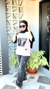 FashionityID - Kaos Jersey Oversize Wanita Katun Combed 20s PREMIUM || Baju Jersey Wanita Oversize