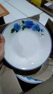 piring bunga biru(6pcs)