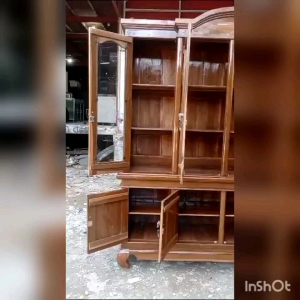 Rak Buku 4Pintu Jati /trinityjayafurniture