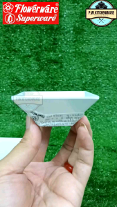 ถ้วย​น้ำ​จิ้ม​สี่​เหลี่ยม​ 3​นิ้ว ถ้วย​น้ำจิ้ม​เมลามีน​เหลี่ยม​ 3​นิ้ว​ ยี่ห้อ​Flowerware​ (12​ชิ้น)​