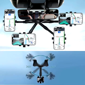 Holder Smartphone Mobil HD-59 Phone Holder Mobil Kaca Spion Mobil HD59 Penjepit Gantung Kaca Tengah Mobil Fleksibel