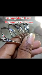 Gelang Monel Ukir Nama Original