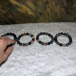 12mm Premium natural untreated Bloodstone bracelet [Natural Crystal] 12毫米天然无优化血石手链 $58 each