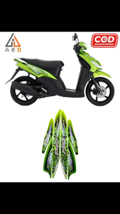 Stiker Striping Lis Les Motor Yamaha Mio Smile 2011 Hijau Standar Full Set