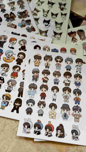 Stiker glossy 10k dapat 5 lembar/sticker toca boca anti air/proses cepat/termurah/lucu/karakter toca boca word