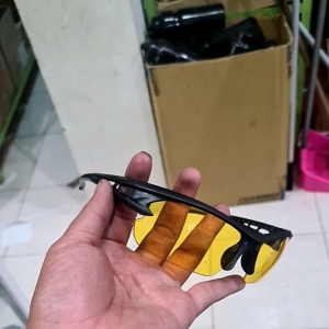 OULAIOU Kacamata Sepeda Lensa Mercury Sunglasses Bike Hitam Kuning 3015