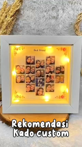 25x25cm lampu LED scrap box bingkai frame foto mozaik popup 3D hadiah kado gift hampers custom wisuda Lampu Mozaik Pop-Up Warm White Bingkai Foto Dimmable Universal - Lazada