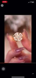 Advanced Light Luxury Rotating Four-Leaf CloverRring Adjustable Size Opening Ring