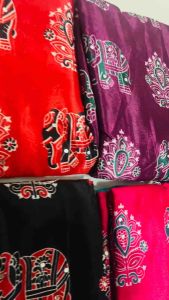 Modal silk Ajrak prints pink |celebrate inspired Suitable for festive occasions and cultural events.premium crep with real mirrors