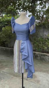 Modern Filipiniana Blythe Top with Ethnic Skirt