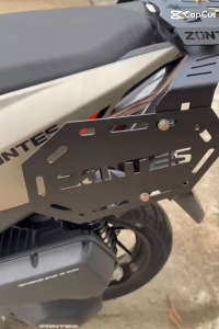 ZONTES 150X Top Box Bracket with Side Pannier CNC Cutting Design Powder Coated Finish Heavy Duty Materials. Free bolts and nuts plug and play only.