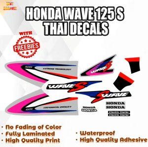 HONDA WAVE 125 S THAI DECALS (WATERPROOF LAMINATED FADE PROOF)