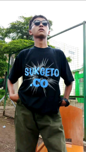 Kaos Boxy Pria Oversize & T-shirt FLIGH Sukgeto