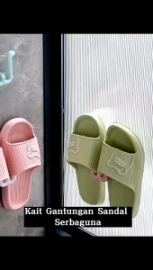 Gantungan Sandal Kait Cantolan Slot Tempel Di Dinding Kaitan Serbaguna Sendal