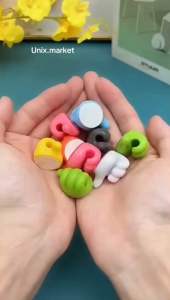 COD [ISI 5] - Klip Holder Kabel Serbaguna Model Jempol Kait Gantung Tempel Dinding Motif Unik Penjepit Kabel Mini Model Jempol