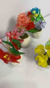 Lọ hoa chậu hoa pha lê nhỏ nhỏ xinh xinh trang trí decor