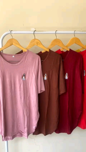 KAOS WANITA OVERSIZE OVAL COTTONRIP LD.115CM MELAR SAMPAI 150CM ADEM
