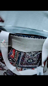 ToteBag Tas Tengteng Wanita Motif Gajah Etnik Khas Thailand Bahan Kanvas IMPORT