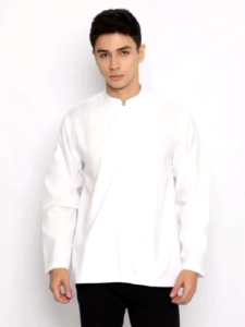 BAJU KOKO PUTIH BW POLOS LENGAN PANJANG KATUN MIKRO / BAJU KOKO MURAH KECE