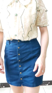 1192 Forlani Ruffled Lace Top Blouse Wanita Fashion Lengan Pendek