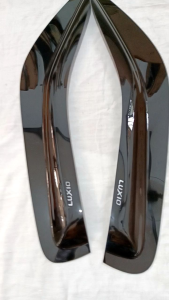 Talang Air Mobil Daihatsu LUXIO 2 Pintu Model Lebar Hitam Kilat Elegan