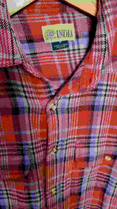 Kemeja Flanel India Original Second Size XL