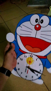 Jam Dinding Karakter Lucu - Doraemon Hiasan Dinding untuk Kamar Anak