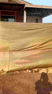 ผ้าใบกันแดด กันฝน☔ ผ้าร่มเคลือบUV ขนาด2×3เมตร 3×4เมตร และ4×6เมตร