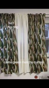 2 olive green carns matchy design curtain (doorwindowdoublepanelpillowcasevalancelababo/half curtain)