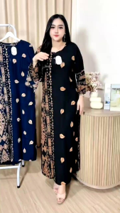 daster busui lengan panjang semata kaki daster busui kancing depan bisa cod