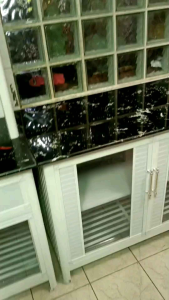 ตู้ครัวอลูมิเนียม / TOP หิน / โครงอลูมิเนียม