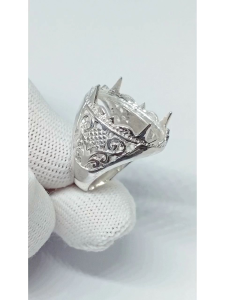 🇲🇾H132 ★Sarung Cincin Silver 925 Ori ★Ring casting DIY ★①16x21mm ②15x22mm ★ ±9.50gm★Bingkai cincin perak