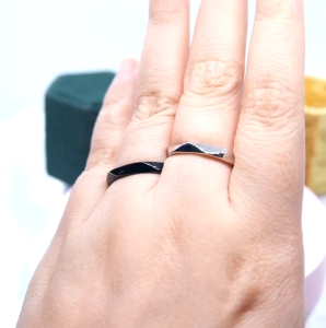 Cincin Couple Silver Adjustable S10 | Pasangan | Nikah | Lamaran | Hadiah | Tunangan 925 Perak | Aksesoris Pria Wanita