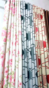 Gorden Jendela Motif Acacia Blackout Tebal Lebar 140cm Tinggi 100cm-300cm Gorden Minimalis