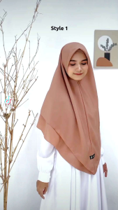 Hijab Jilbab Segi Empat Instan Bolak Balik 2 Layer Saginta