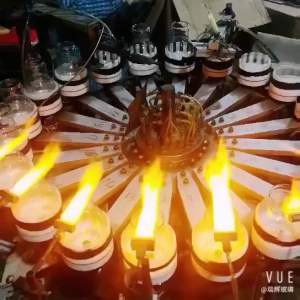 Bóng đèn dầu lưu ly thủy tinh - ống khói chụp đèn dầu lưu ly cát tường