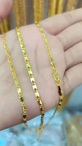 Kalung motif tempe 24k | kalung koin 91 45cm | perhiasan kalung kuning