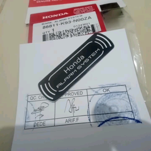 Stiker Logo & Tulisan Mark Alarm System Scoopy ESP K93 Original Honda 86811K93N00ZA