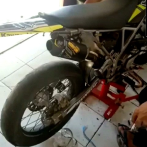 Knalpot Norifumi KLX Rocket 4 Black Doff untuk DTracker & CRF WR155