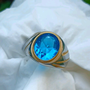CINCIN BATU BLUE TOPAS SWISS SIZE KANTORAN