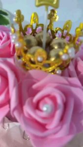 พิเศษ เค้กใส่ธนบัตร กุหลาบชมพูแถมป้าย พร้อมกล่องผูกโบว์ ไฟLed สินค้าพร้อมส่ง