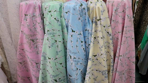 ผ้าเมตร หลา ลายดอกไม้ เดซี่ วินเทจ มินิมอล ลายการ์ตูน ผ้าคอตตอลผสม ถ่ายพร็อพ ฉาก ผ้าปู หน้ากว้าง 110-115cm