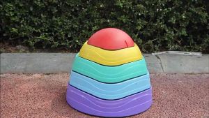 Colorful Kids Stepping Stones Balance Blocks River Stone Outdoor Toy(5 piece set)