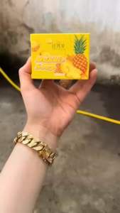 Combo 2  Xà Bông Tắm Trắng Body Khóm Bubble Soap 65g & Bưởi Vita Soap 85g Le Peau