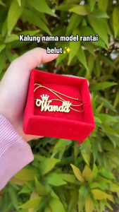kalung nama titanium anti karat anak dewasa kalungnama aksesoris wanita necklace titanium aksesoris fashion