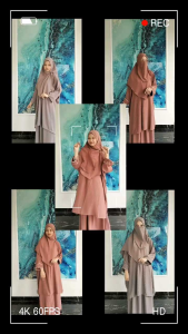 Suci Set Tunik Jumbo + Rok + Pashmina Oval Plus Cadar / One Set Tunik Malay M XL XXL / Setelan Muslim Wanita Syari / Setelan Lesti Cadar Viral Kekinian / Setelan Wanita Syari / Fashion Muslimah Terbaru - BISA COD